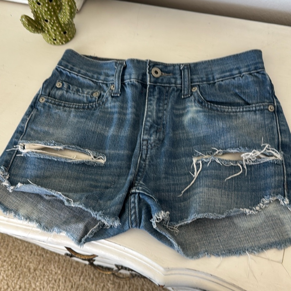 Distressed Levi’s Denim Shorts